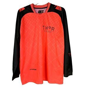 Thor Motocross Phase Long Sleeve Shirt Orange Gray Women Size XL Polyester